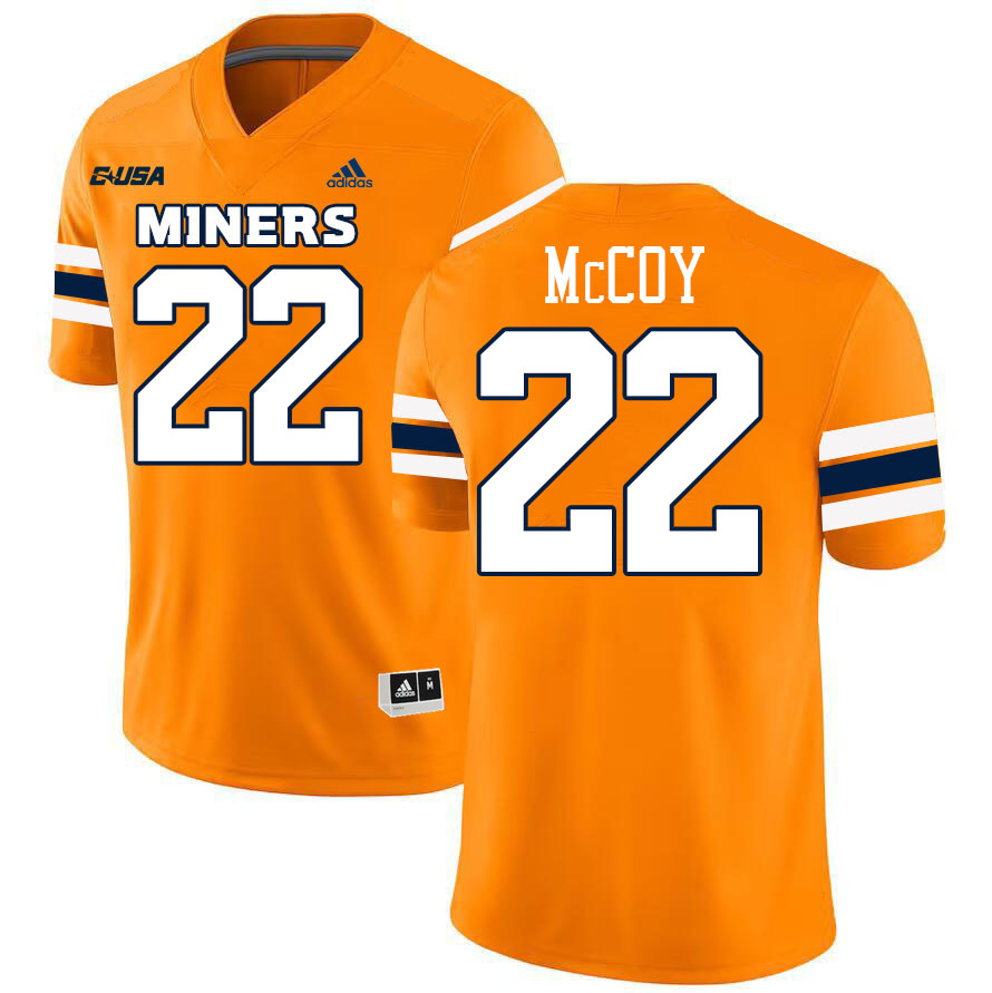 #22 Elijah McCoy UTEP Jersey,UTEP Miners College Football Jersey,Uniforms-Orange
